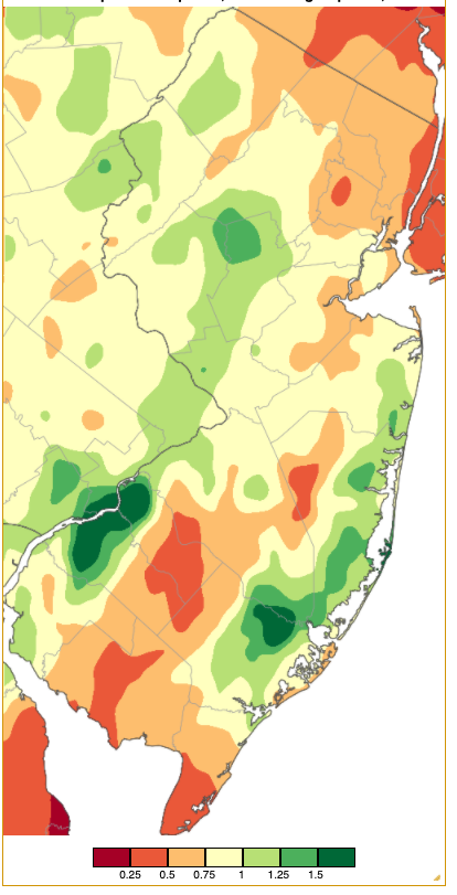 Rainfall from approximately 7 AM on April 10th to 7 AM on April 12th based on a PRISM analysis generated using NWS Cooperative and CoCoRaHS observations