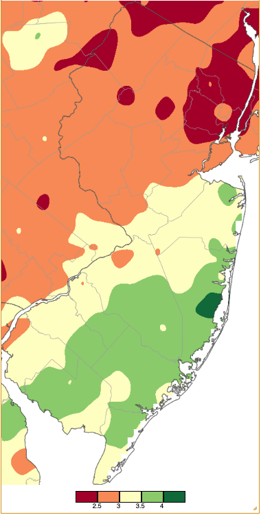 January 2026 precipitation across New Jersey based on a PRISM (Oregon State University) analysis generated using NWS Cooperative, CoCoRaHS, NJWxNet, and other professional weather station observations.