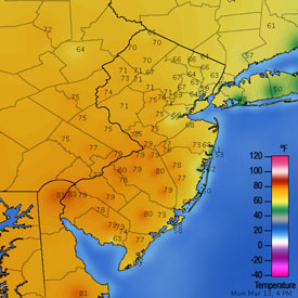 new jersey rainfall totals